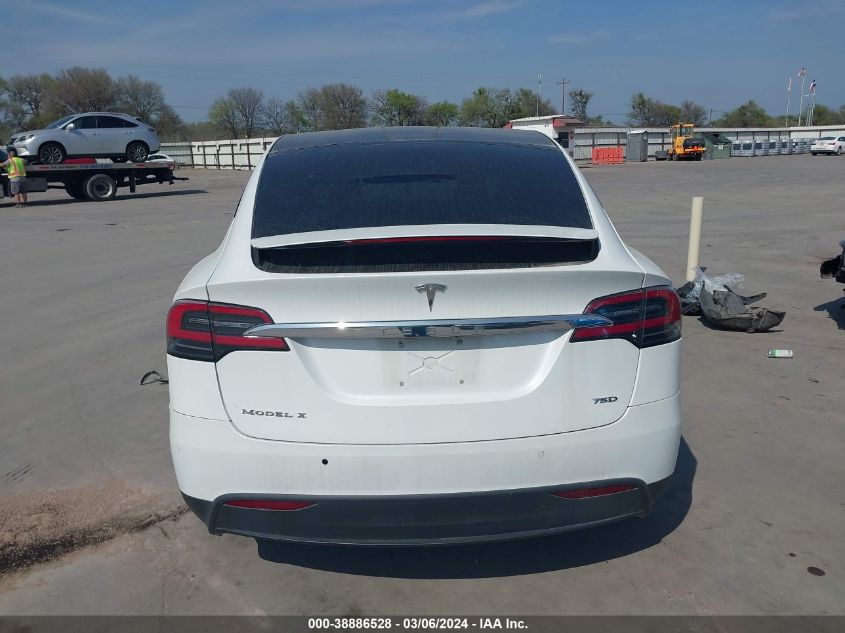 2016 Tesla Model X 60D/70D/75D/90D/P100D VIN: 5YJXCBE27GF014159 Lot: 38886528