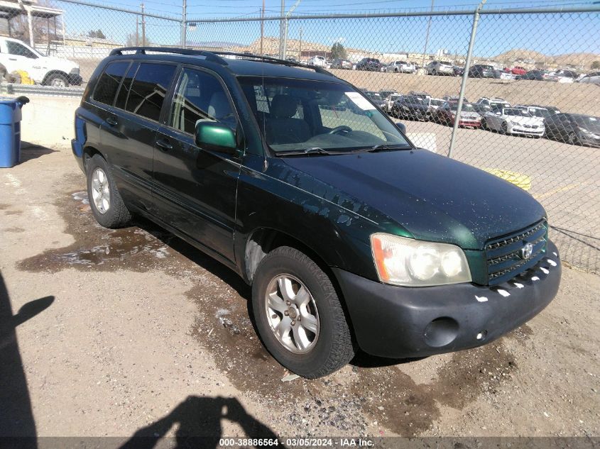 2002 Toyota Highlander V6 VIN: JTEGF21A320032178 Lot: 38886564