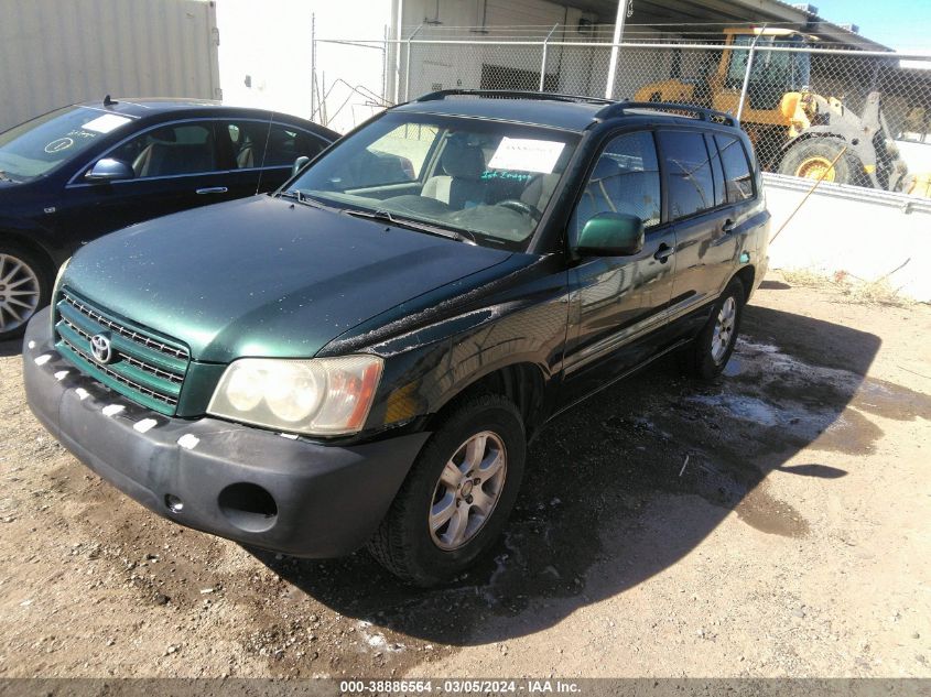 2002 Toyota Highlander V6 VIN: JTEGF21A320032178 Lot: 38886564