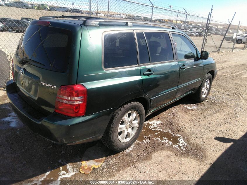 2002 Toyota Highlander V6 VIN: JTEGF21A320032178 Lot: 38886564