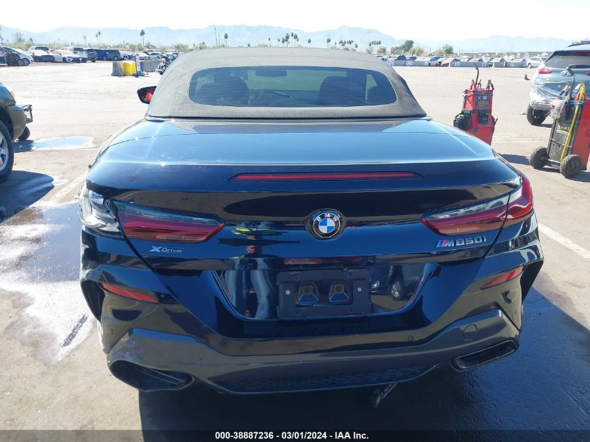 2019 BMW M850I xDrive VIN: WBAFY4C50KBX39455 Lot: 38887236