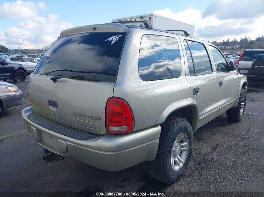 2002 Dodge Durango Slt VIN: 1B4HS48N52F142958 Lot: 38887708