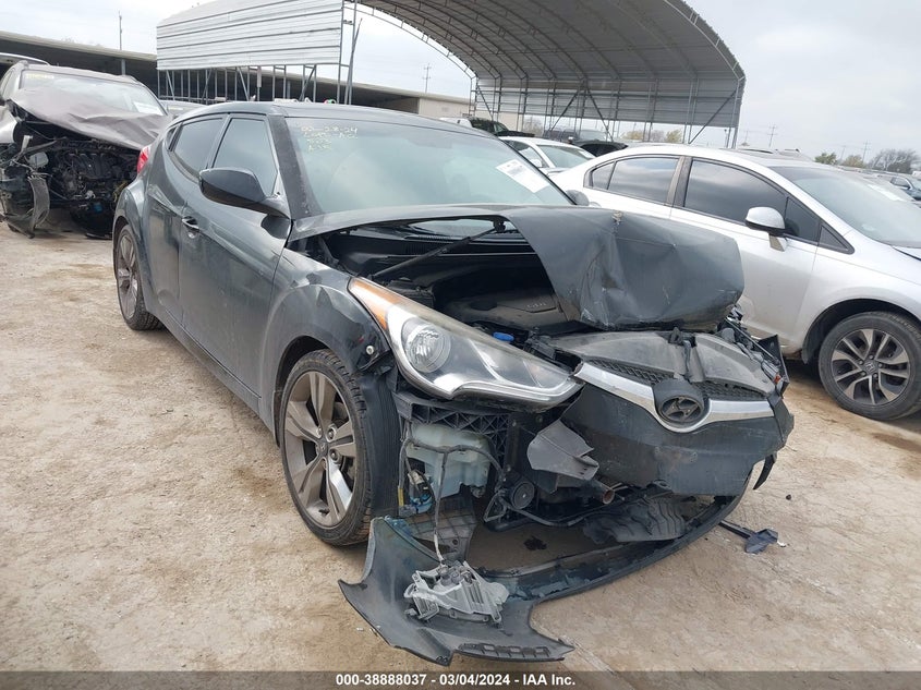 2013 Hyundai Veloster Base W/Black VIN: KMHTC6AD2DU160898 Lot: 38888037