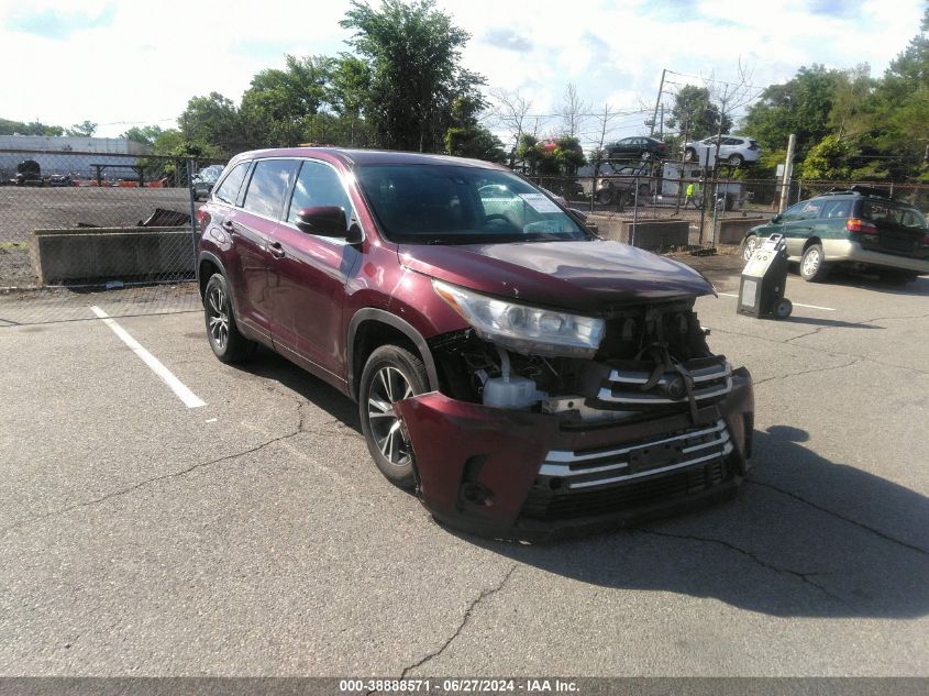 2017 Toyota Highlander Le VIN: 5TDZARFH1HS030459 Lot: 38888571