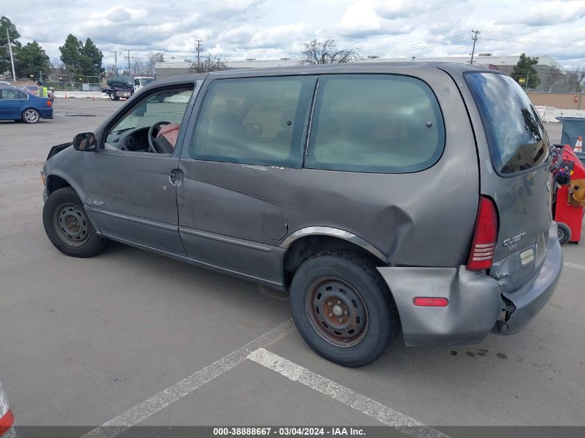 1996 Nissan Quest Xe/Gxe VIN: 4N2DN11W1TD822795 Lot: 38888667