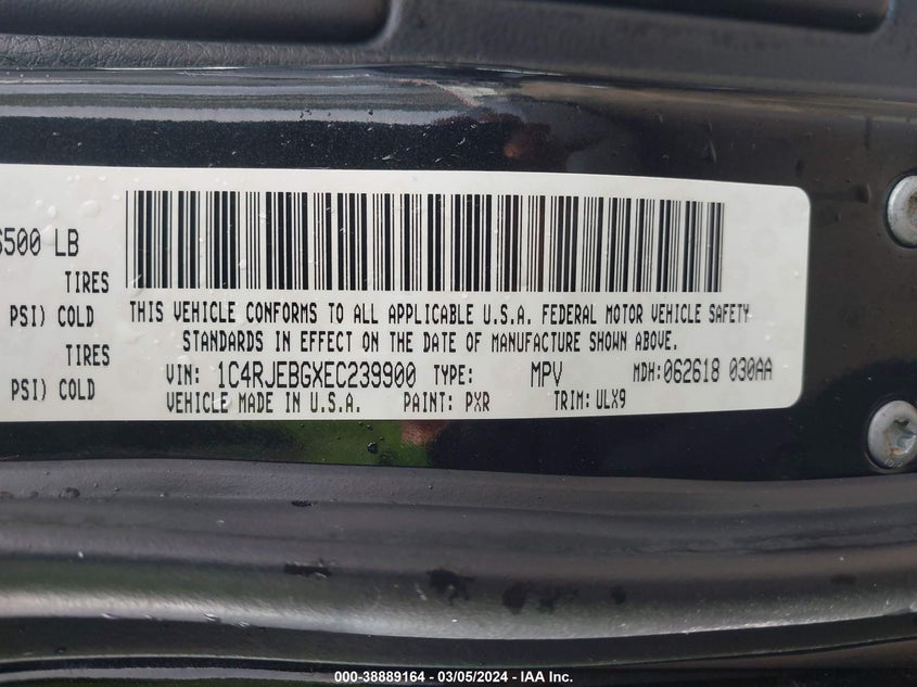 2014 JEEP GRAND CHEROKEE LIMITED - 1C4RJEBGXEC239900