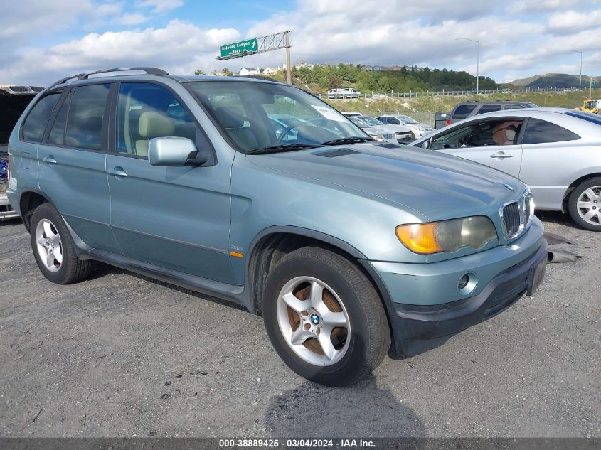 2002 BMW X5 3.0I VIN: 5UXFA53512LP57808 Lot: 38889425