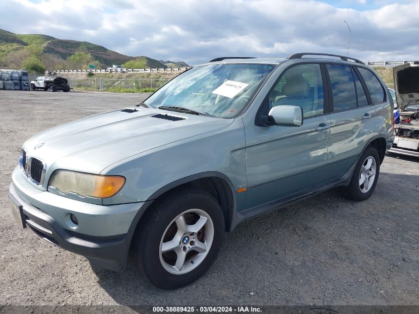 2002 BMW X5 3.0I VIN: 5UXFA53512LP57808 Lot: 38889425