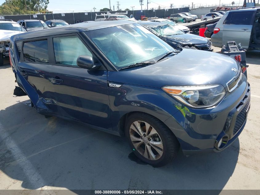 2016 Kia Soul + VIN: KNDJP3A57G7281193 Lot: 38890006