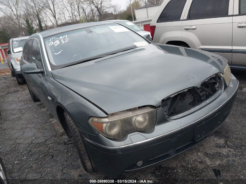 2002 BMW 745Li VIN: WBAGN63422DR07942 Lot: 38890338