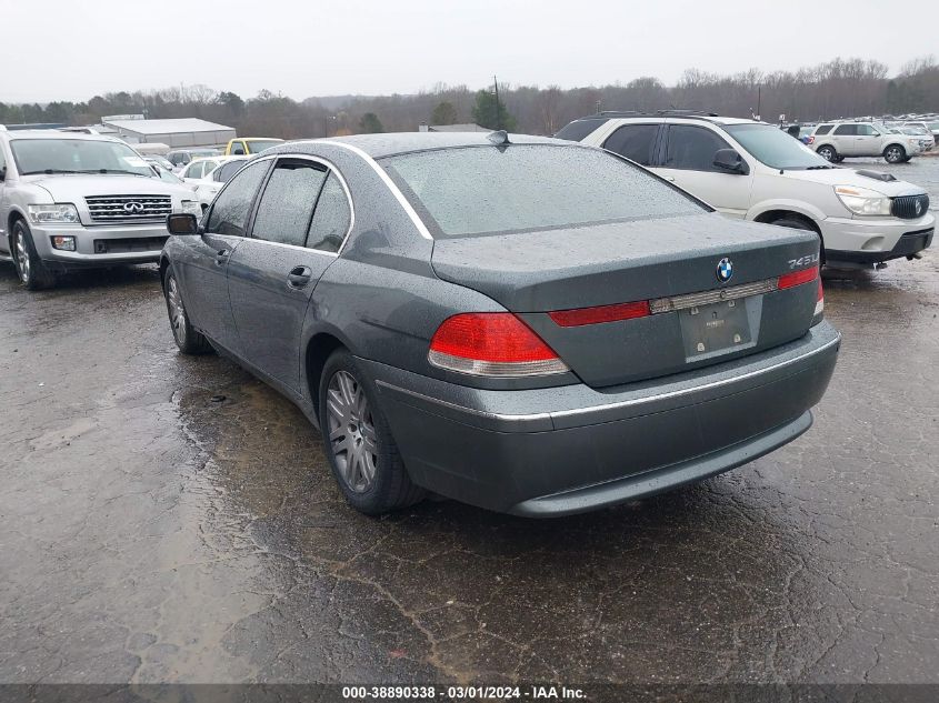 2002 BMW 745Li VIN: WBAGN63422DR07942 Lot: 38890338