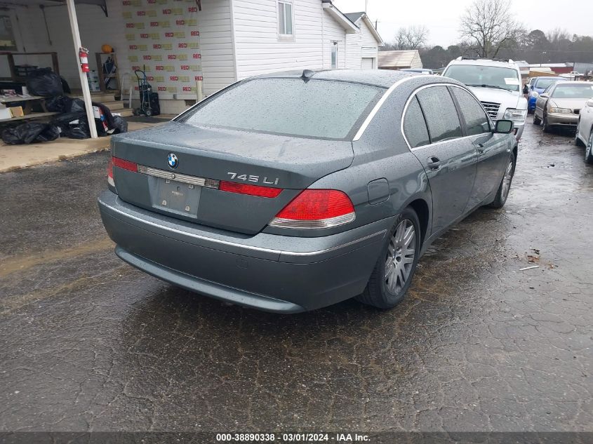 2002 BMW 745Li VIN: WBAGN63422DR07942 Lot: 38890338