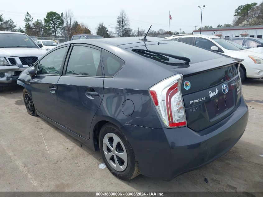 2014 Toyota Prius Three VIN: JTDKN3DU9E1778629 Lot: 38890696