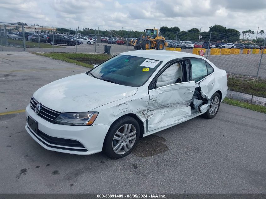 2017 Volkswagen Jetta 1.4T S VIN: 3VW2B7AJ7HM301406 Lot: 38891409