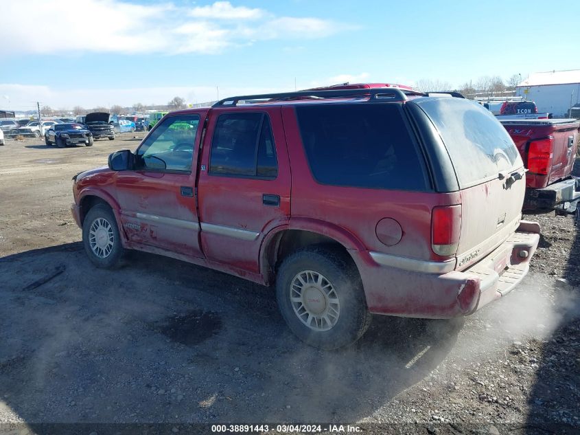 1999 GMC Jimmy Sle VIN: 1GKDT13W9X2535300 Lot: 38891443