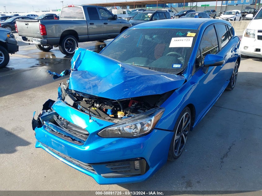 VIN 4S3GTAJ6XM1701644 2021 SUBARU IMPREZA SPORT 5-DOOR