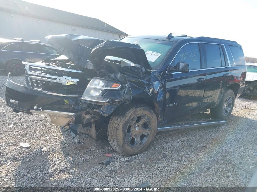 2016 Chevrolet Tahoe Lt VIN: 1GNSKBKC7GR348445 Lot: 38892325