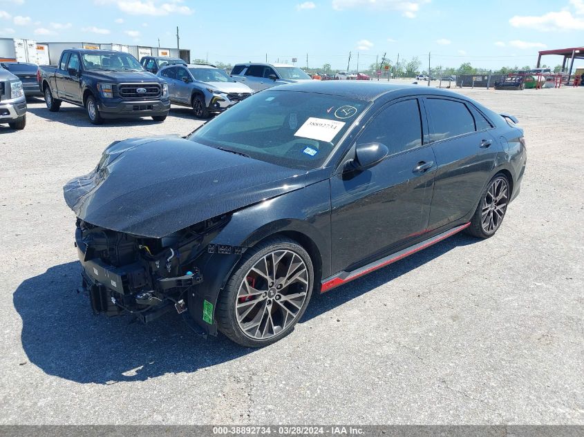 2022 Hyundai Elantra N VIN: KMHLW4AK0NU005875 Lot: 38892734