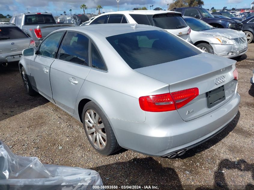 2013 Audi A4 2.0T Premium VIN: WAUBFAFL7DA161358 Lot: 38893558