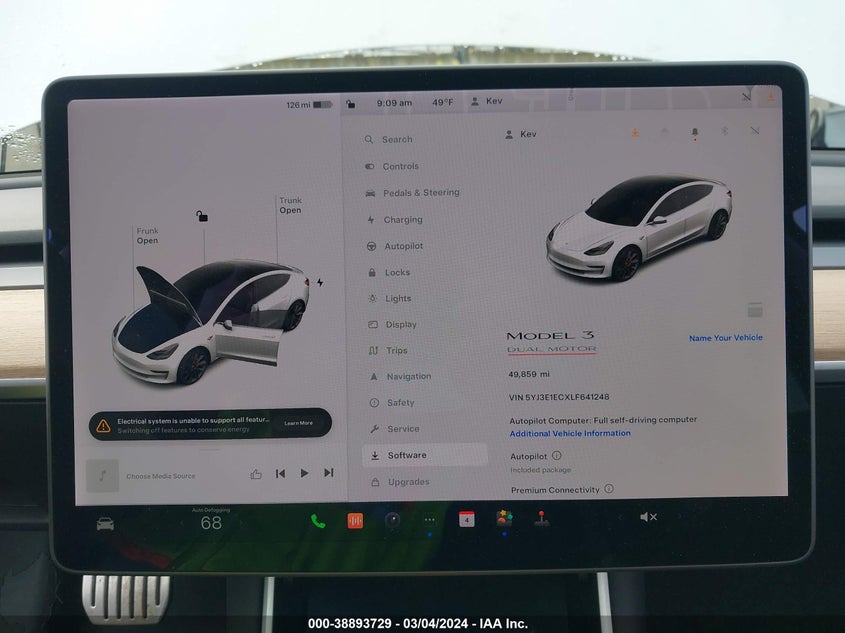2020 TESLA MODEL 3 VIN: 5YJ3E1ECXLF641248