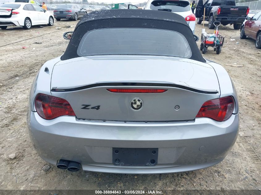 2006 BMW Z4 3.0I VIN: 4USBU33516LW58398 Lot: 38894843