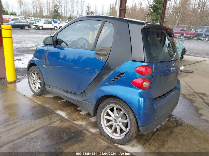 2008 Smart Fortwo Passion/Pure VIN: WMEEJ31X98K160816 Lot: 38894981