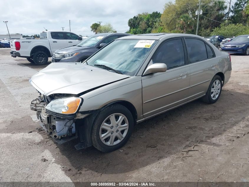 2003 Honda Civic Ex VIN: 1HGES26753L032916 Lot: 38895952