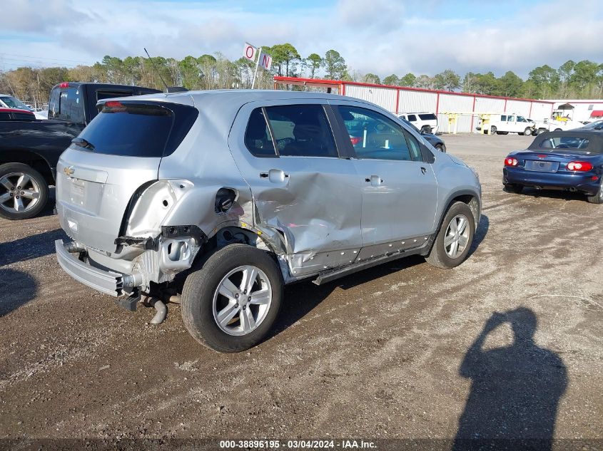 2020 Chevrolet Trax Fwd Ls VIN: KL7CJKSB4LB323543 Lot: 38896195