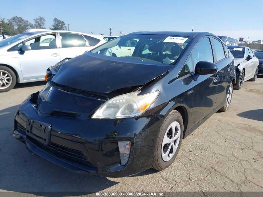 2013 Toyota Prius Two VIN: JTDKN3DU3D5572942 Lot: 38896980