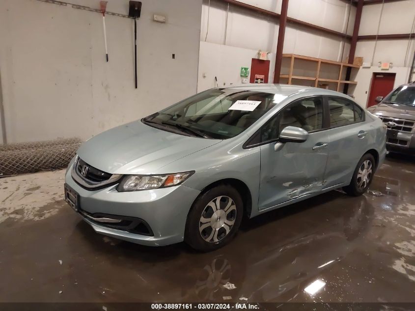 2014 Honda Civic Hybrid VIN: 19XFB4F24EE001770 Lot: 38897161