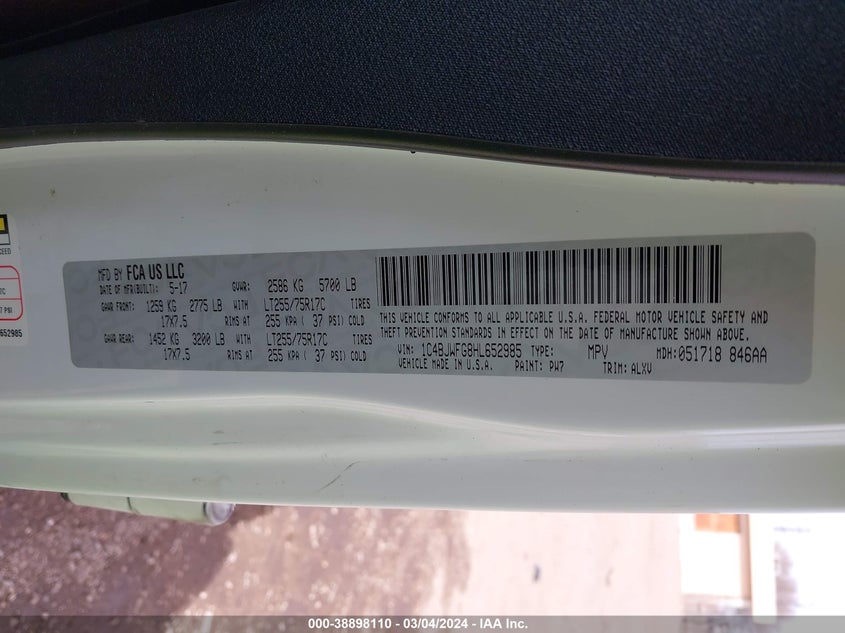 2017 JEEP WRANGLER UNLIMITED RUBICON 4X4 - 1C4BJWFG8HL652985