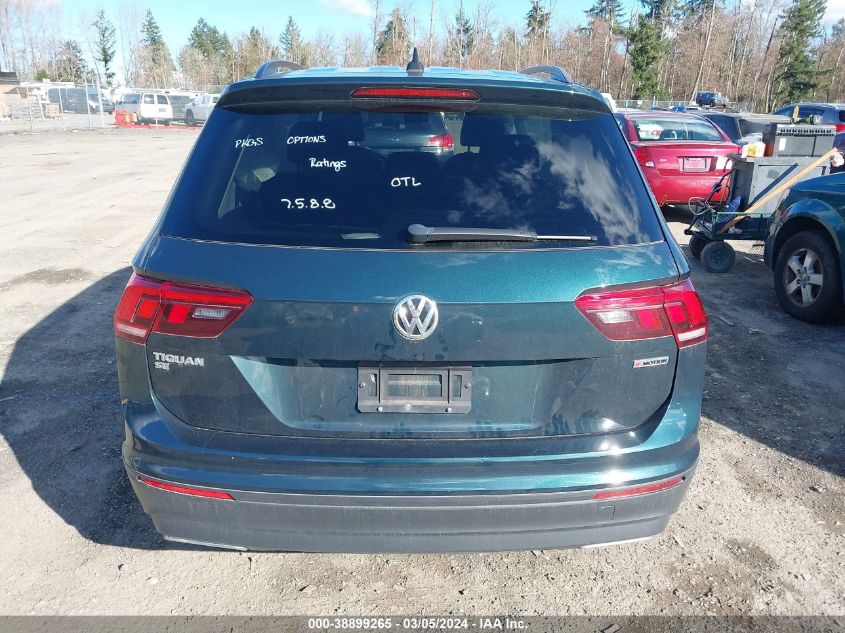 2019 Volkswagen Tiguan 2.0T Se/2.0T Sel/2.0T Sel R-Line/2.0T Sel R-Line Black VIN: 3VV2B7AXXKM201364 Lot: 38899265