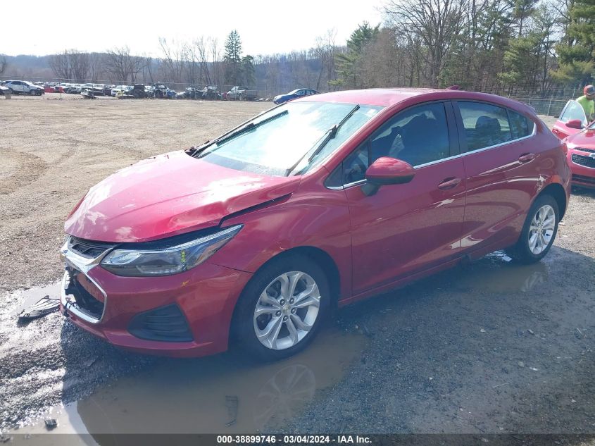 2019 Chevrolet Cruze Lt VIN: 3G1BE6SM9KS599997 Lot: 38899746