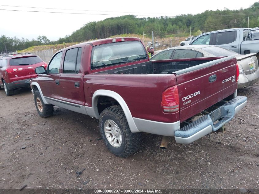 2003 Dodge Dakota Slt VIN: 1D7HL48N13S258267 Lot: 38900297