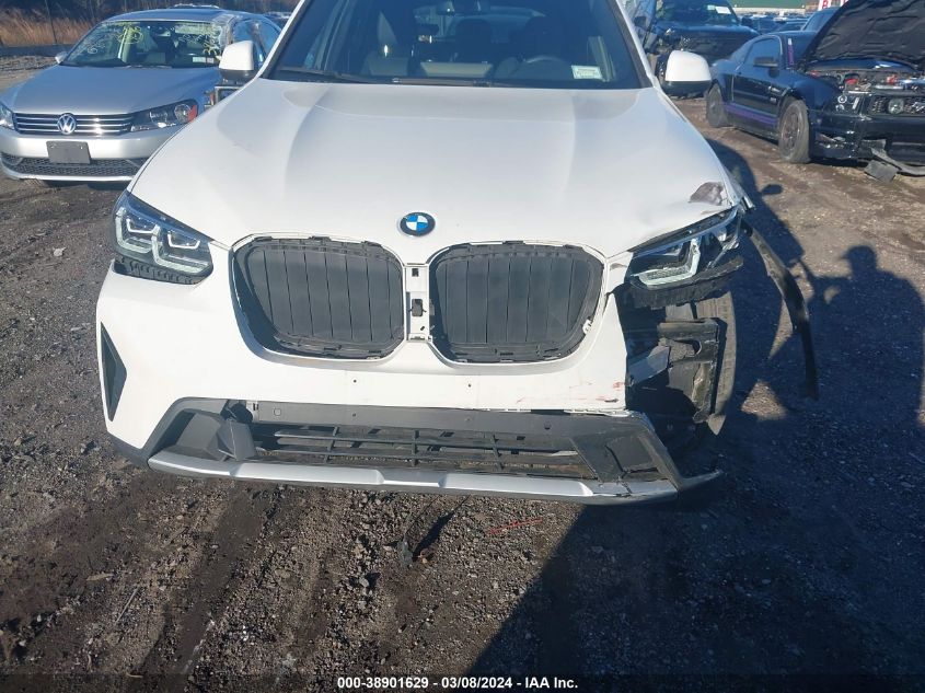 2022 BMW X3 xDrive30I VIN: WBX57DP01NN179807 Lot: 38901629