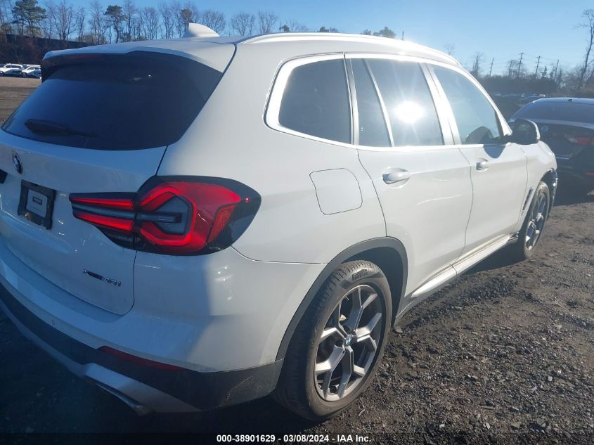 2022 BMW X3 xDrive30I VIN: WBX57DP01NN179807 Lot: 38901629