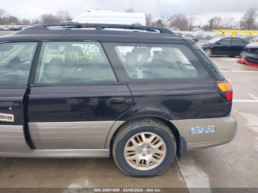 2001 Subaru Outback H6-3.0 VIN: 4S3BH806617665238 Lot: 38901689