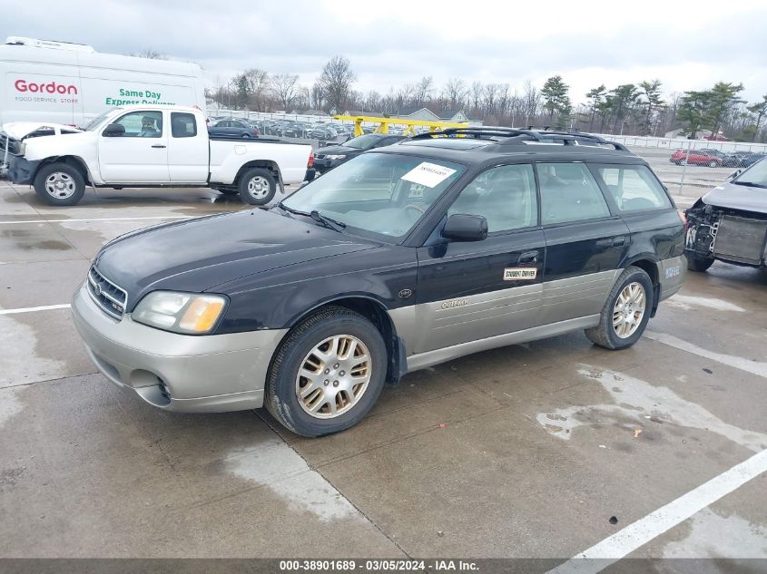 2001 Subaru Outback H6-3.0 VIN: 4S3BH806617665238 Lot: 38901689