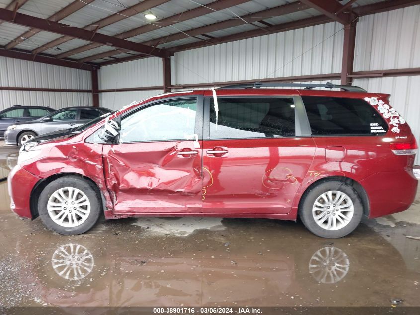 2013 Toyota Sienna Xle V6 8 Passenger VIN: 5TDYK3DC7DS306229 Lot: 38901716