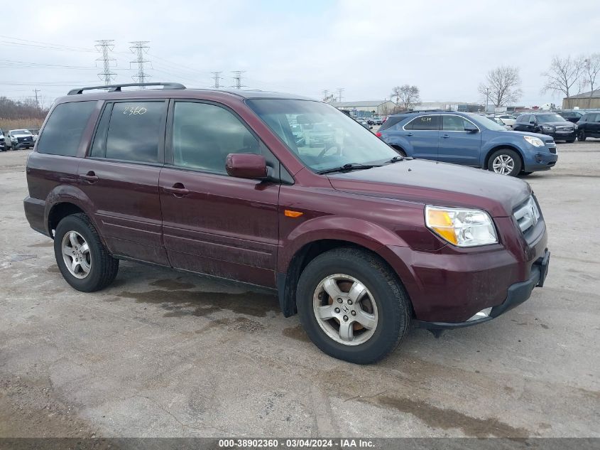 2007 Honda Pilot Ex-L VIN: 2HKYF18587H526994 Lot: 38902360