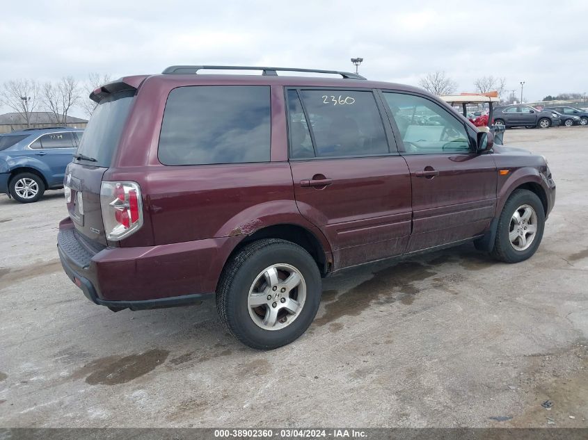 2007 Honda Pilot Ex-L VIN: 2HKYF18587H526994 Lot: 38902360