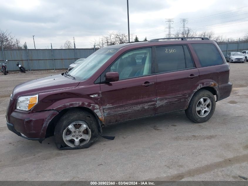 2007 Honda Pilot Ex-L VIN: 2HKYF18587H526994 Lot: 38902360