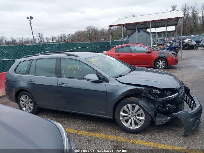 2019 Volkswagen Golf Sportwagen 1.8T S VIN: 3VW217AU9KM501675 Lot: 38902778