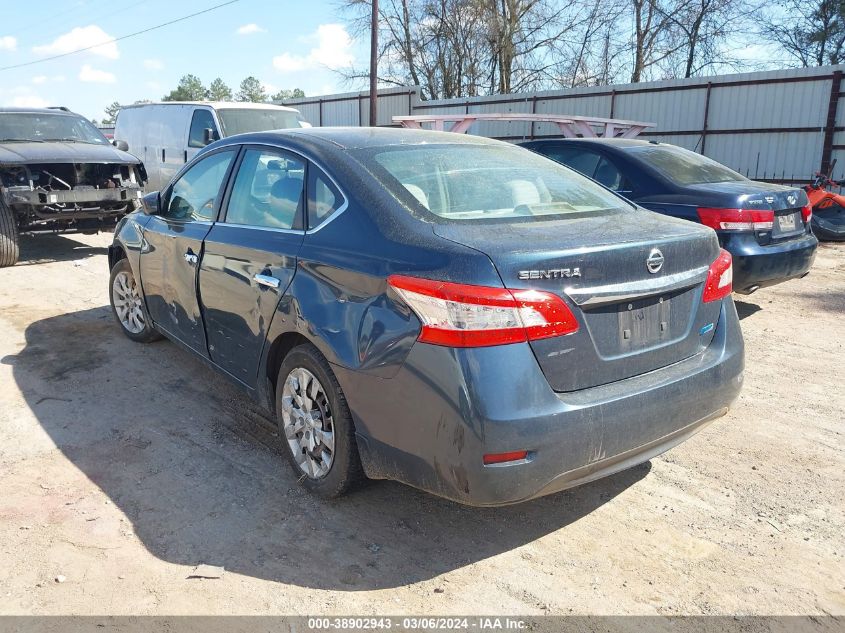 2013 Nissan Sentra S VIN: 3N1AB7AP2DL790383 Lot: 38902943