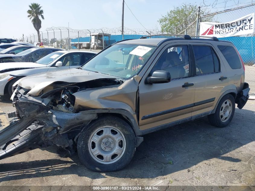 2005 Honda Cr-V Lx VIN: JHLRD68515C006249 Lot: 38903107