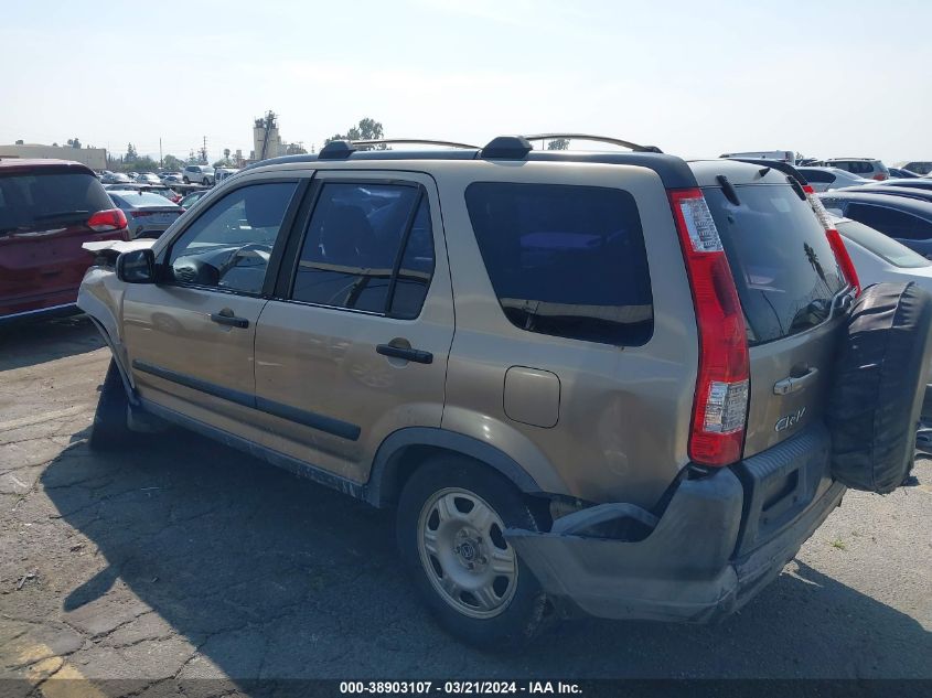 2005 Honda Cr-V Lx VIN: JHLRD68515C006249 Lot: 38903107