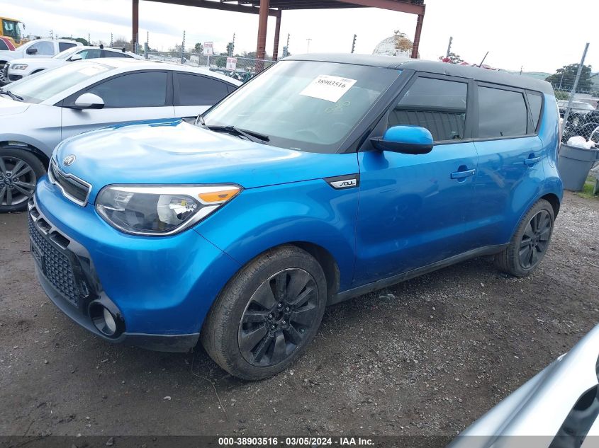 2016 Kia Soul + VIN: KNDJP3A52G7392282 Lot: 38903516