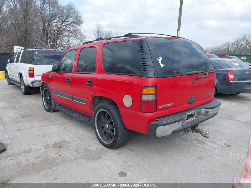 2002 Chevrolet Tahoe Ls VIN: 1GNEC13Z62J162524 Lot: 38903740