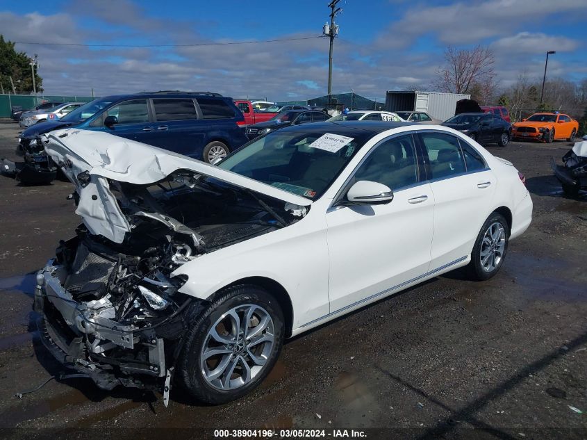 VIN: WDDWF4KB1JR314855 2018 MERCEDES-BENZ C 300 4MATIC
