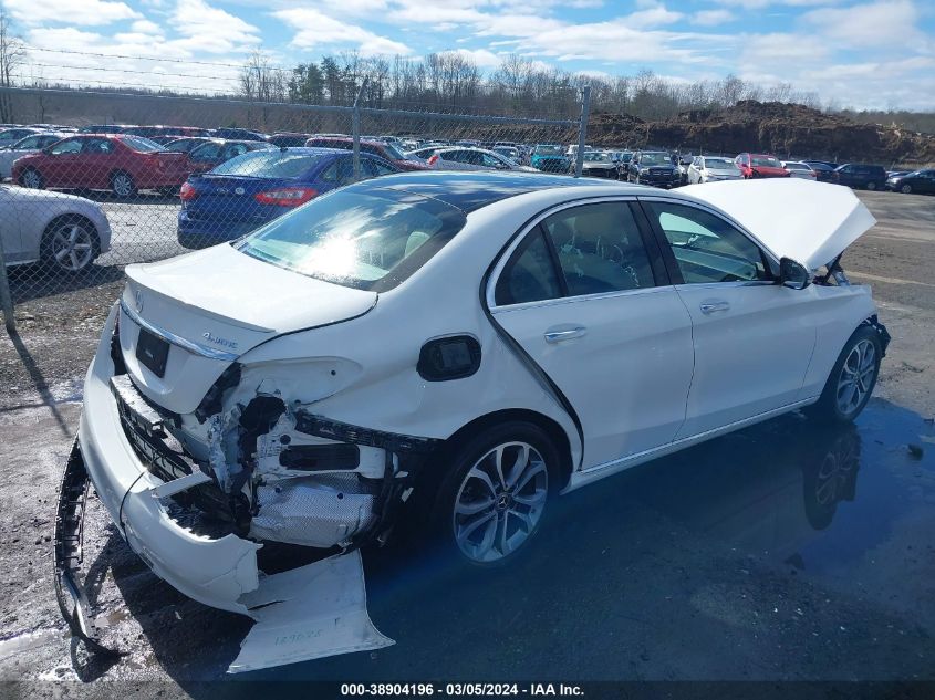VIN: WDDWF4KB1JR314855 2018 MERCEDES-BENZ C 300 4MATIC